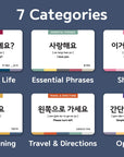 Pocket-Sized 55 Korean Basic Dialogue Flashcards for Beginners