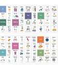 Printable Korean-English 200 Routines, Activities, Chores Cards, Reward Tokens, & Charts