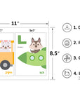 Printable Korean Hangul Flashcards-Toy Ride