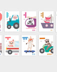 Printable Korean Hangul Flashcards-Toy Ride