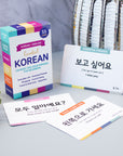 Pocket-Sized 55 Korean Basic Dialogue Flashcards for Beginners
