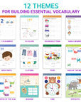 PRINTED Korean Essential Words for Kids, 12 Themes