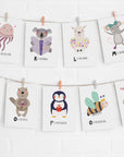 Printable Fun Pattern ABC Animal Alphabet Flashcards