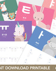 Printable Korean Animal Alphabet Worksheets