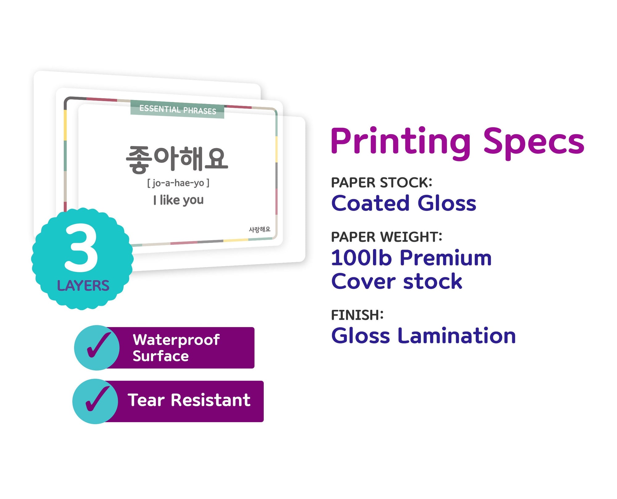 Korean Essential Dialogue Flashcards for Beginners – Gift Box