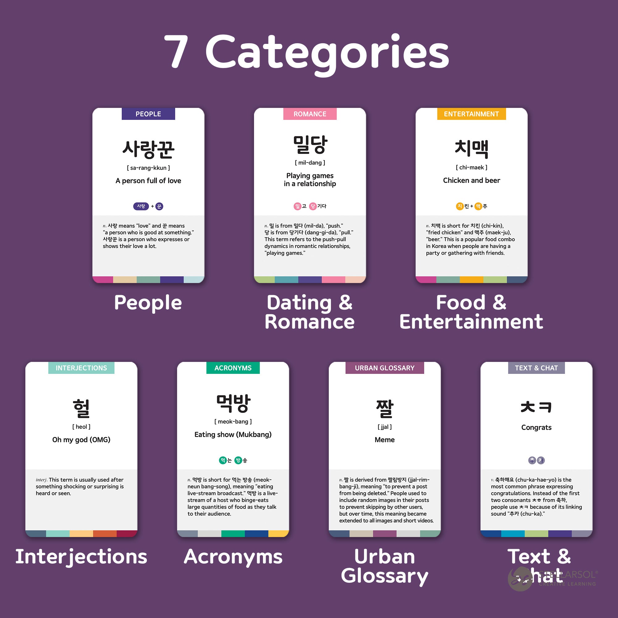 3-Pack Gift Set Korean Basic Conversation Flashcards