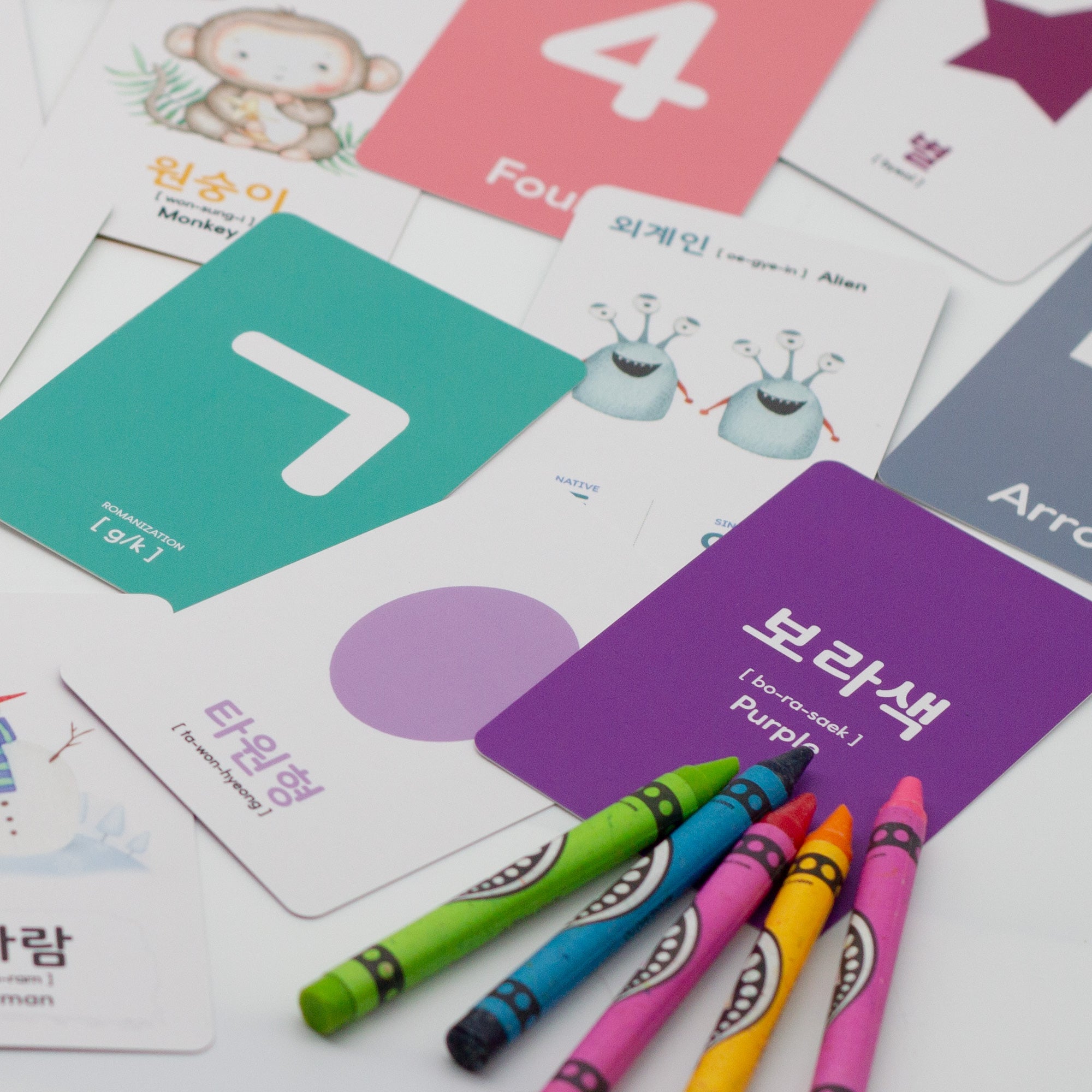 55 Korean Flashcards for Toddlers