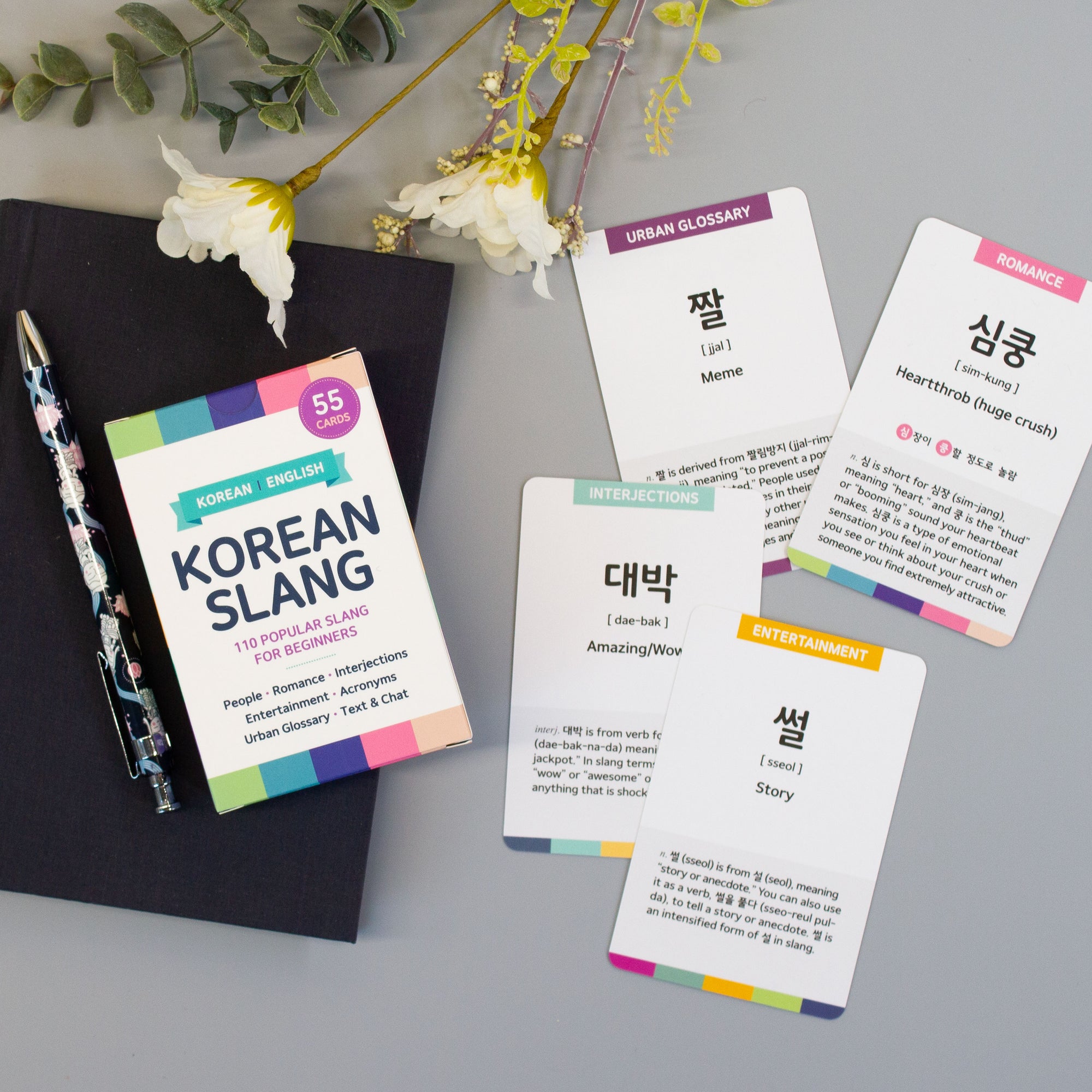 3-Pack Gift Set Korean Basic Conversation Flashcards